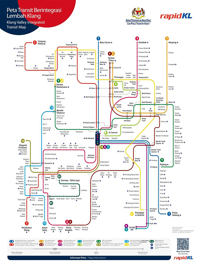 马来西亚的公共铁路非常便捷