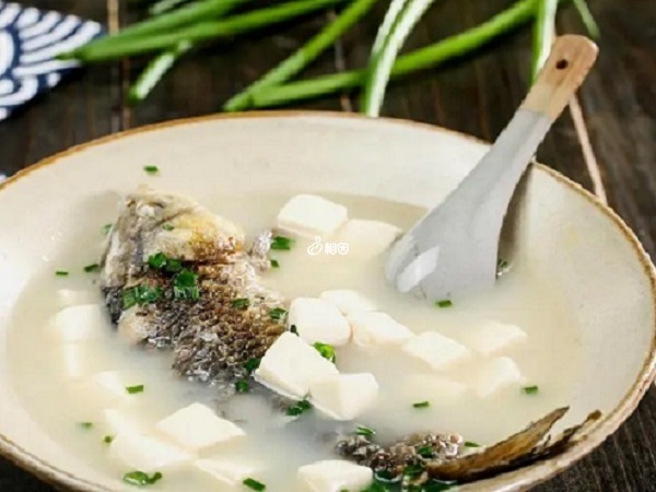 鲫鱼豆腐汤可以促进乳汁的筹备
